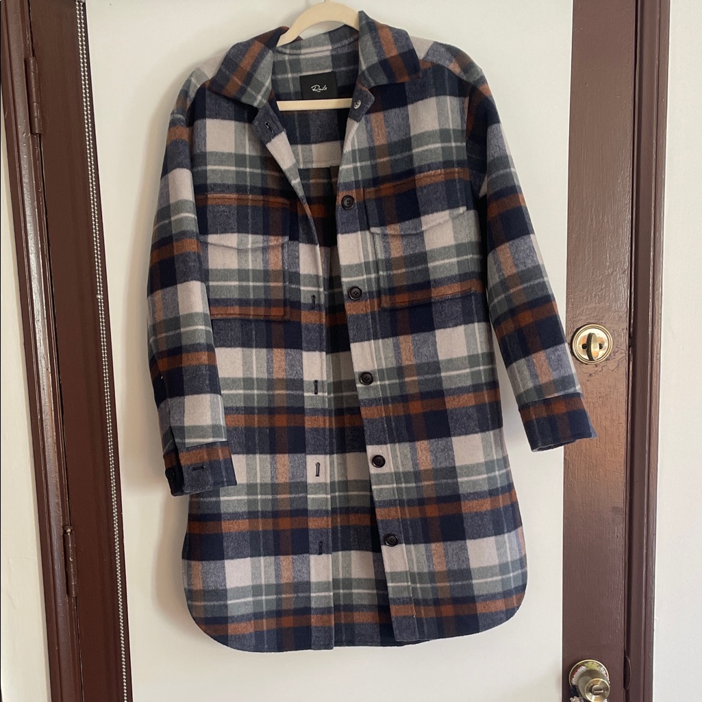 Rails Plaid Button-Up Coat